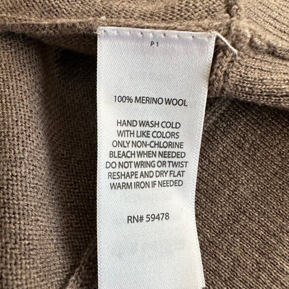 Tahari 100% Extrafine Merino Wool Cowl Neck Sweater Dress Size: Large - Picture 9 of 9